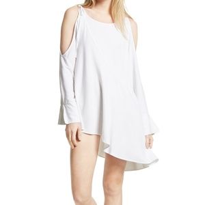 Free People Long Line Cold Shoulder Top